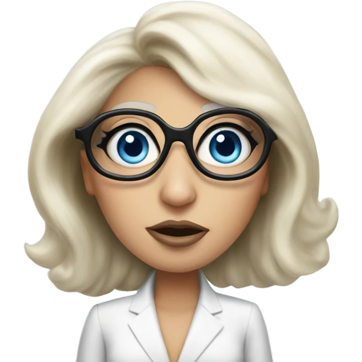 Lady Gaga blue eyes big glasses  emoji