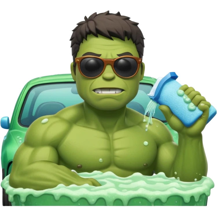 hulk lavando carro emoji