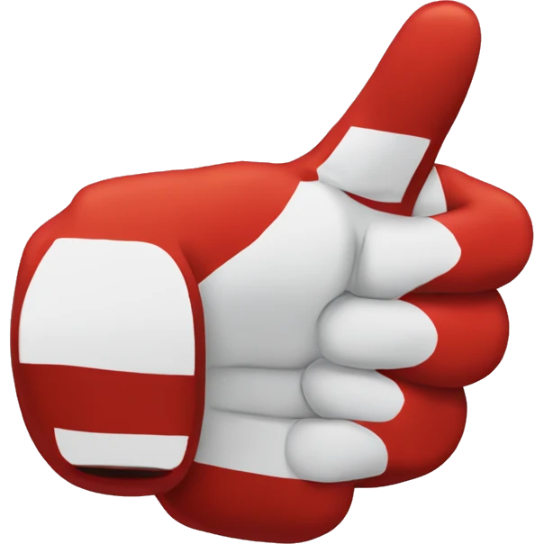 red backhand index finger pointing right emoji