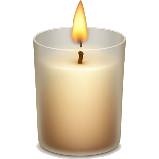 Candle in a powder-colored glass emoji
