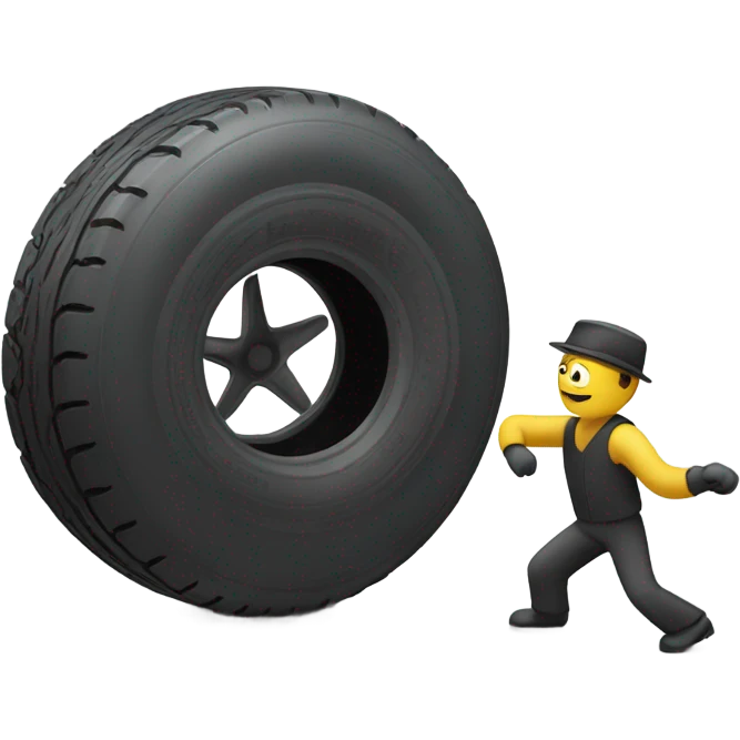 A tire man dancing emoji