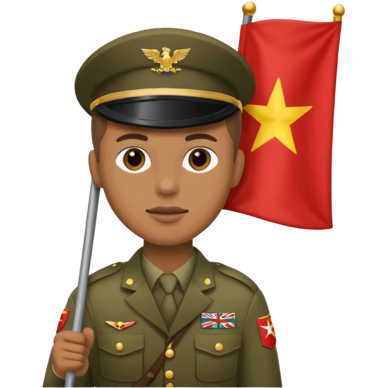 souldier caryying flag emoji