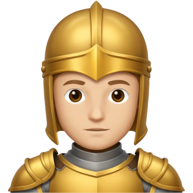 a knight in gold armor emoji