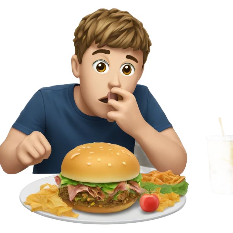MRBEAST eating a lunchly emoji