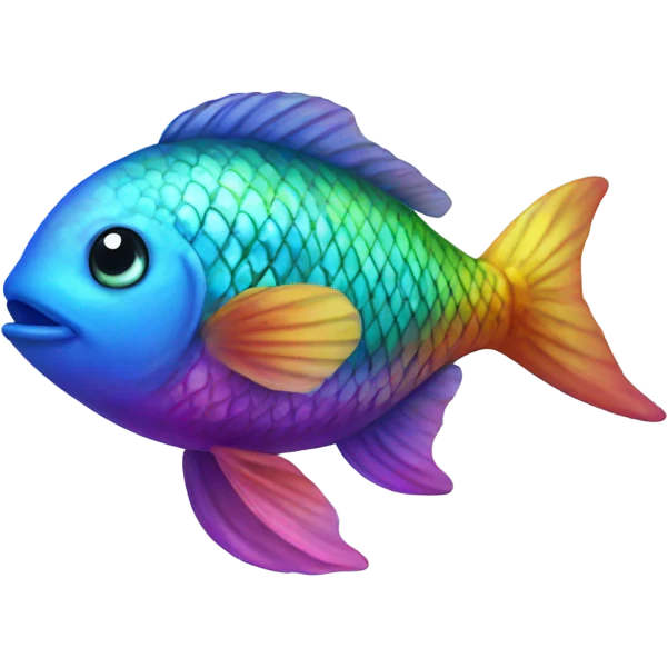 Rainbow fish  emoji