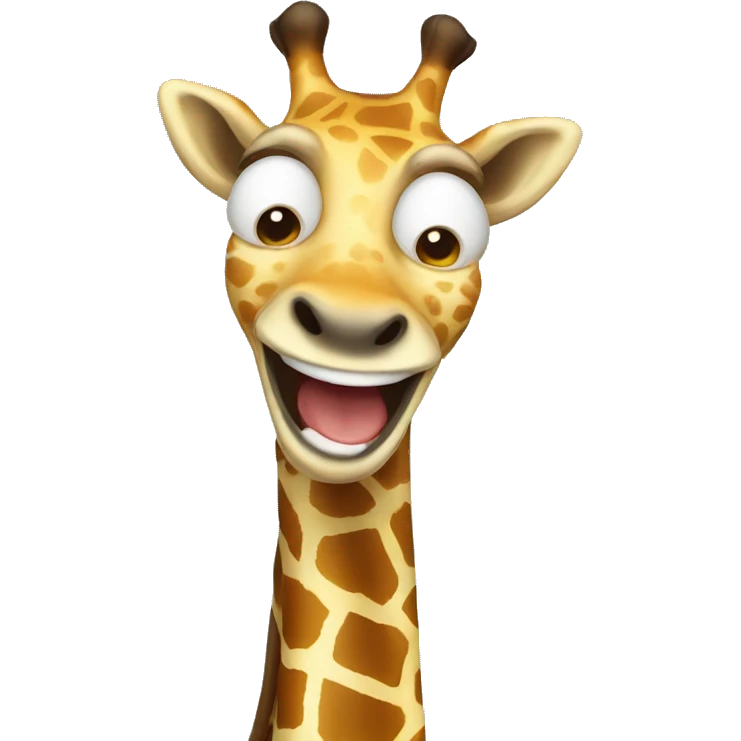 Laughing girafe emoji