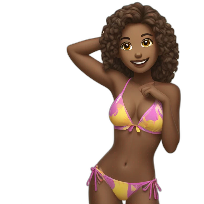 girl bikini beach emoji