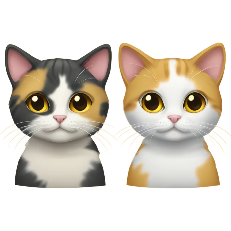 Cat calico and yellow emoji