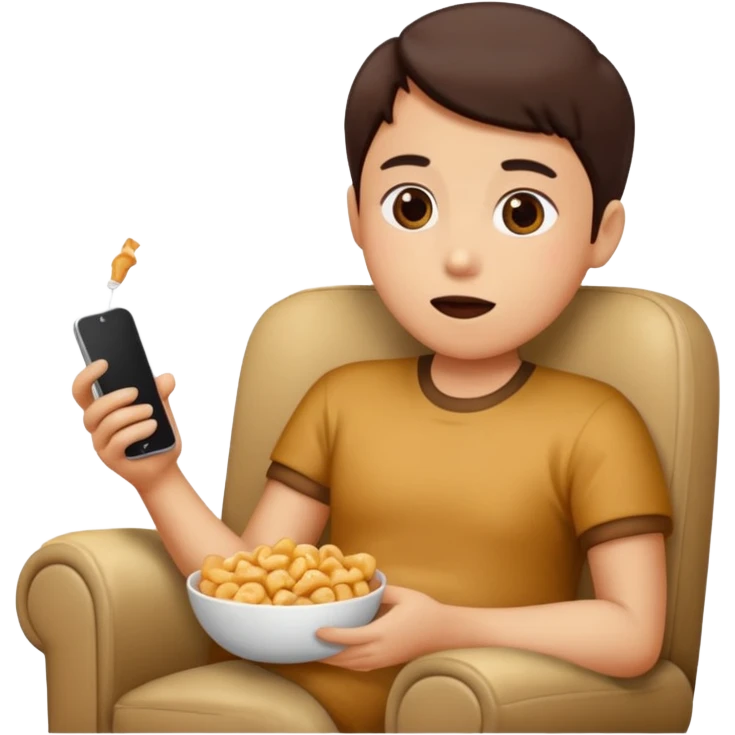 eating snacks in front of TV emoji