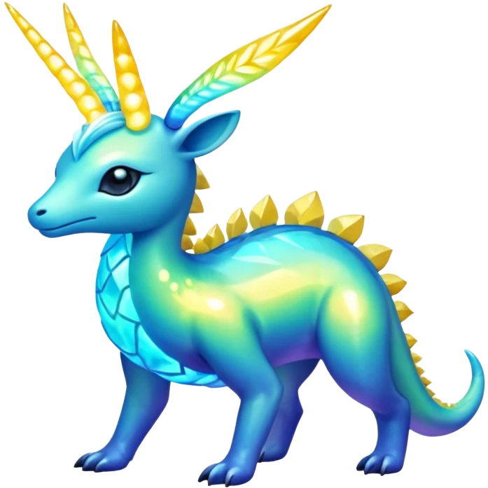 Shiny Aurorus-Heliolisk-Arbil-Fakémon-hybrid-creature (full body)  emoji