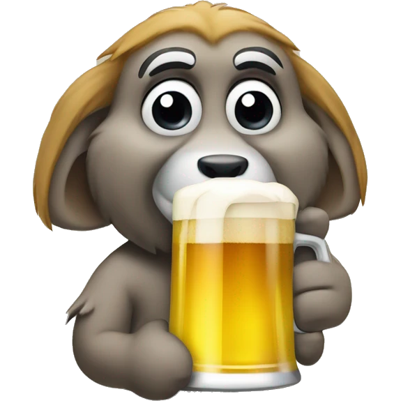 Scimmia con birra in man emoji