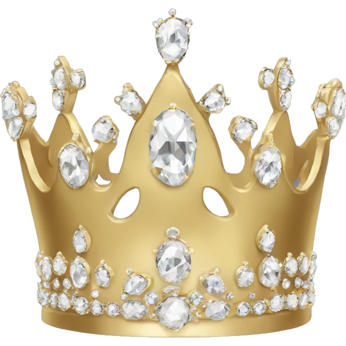 dainty gold crown diamond tiara princess emoji