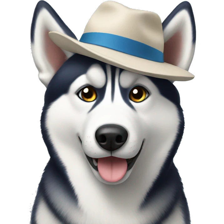 Husky wearing a hat  emoji