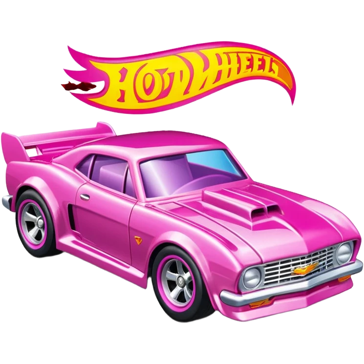 Машинка HotWheels розового цвета в классической упаковке HotWheels. emoji