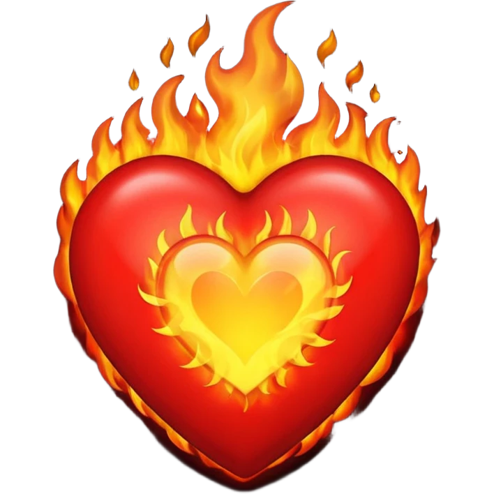 Burning heart love emoji