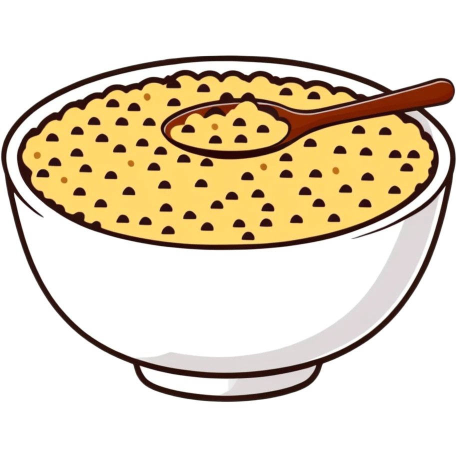 quinoa grains in a bowl emoji