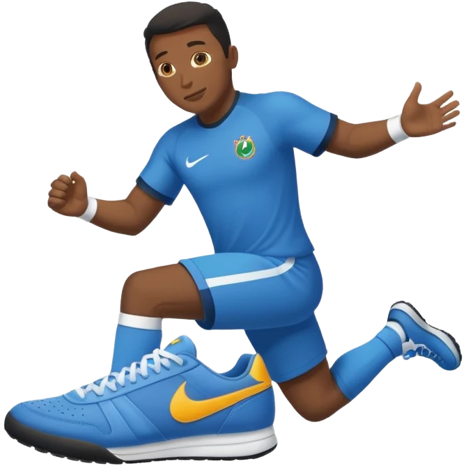 Tubarão com quatro pernas com tênis da Nike azul emoji