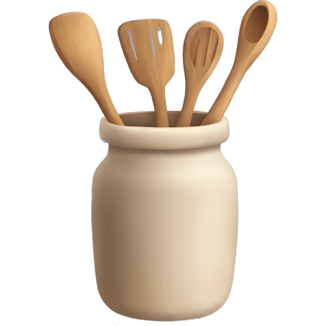 cooking utensils in a clay jar emoji