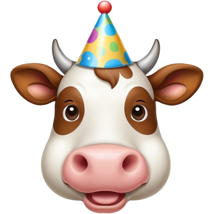 cow with a party hat emoji