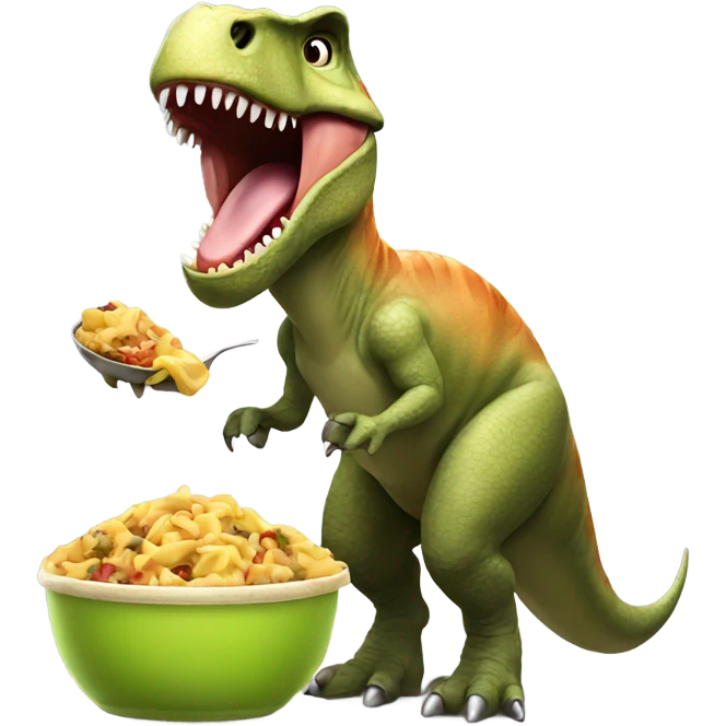 Dinosaur eating food emoji