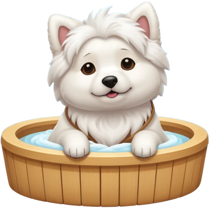 dog relaxing spa emoji