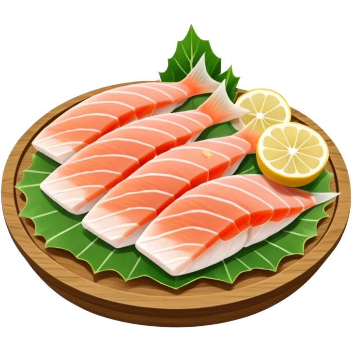 Sliced Raw White Fish sashimi emoji