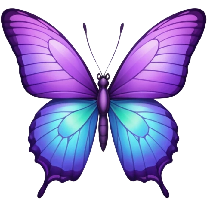 Purple butterfly with sharp ends on each wing emoji