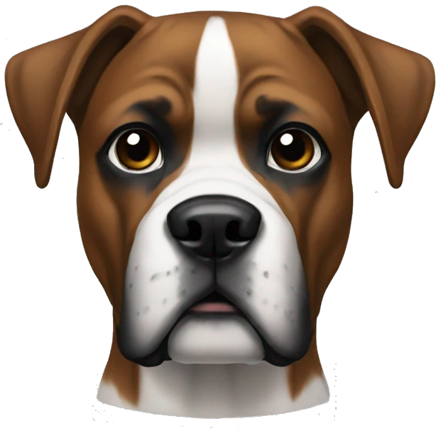 Perro Boxer color negro emoji