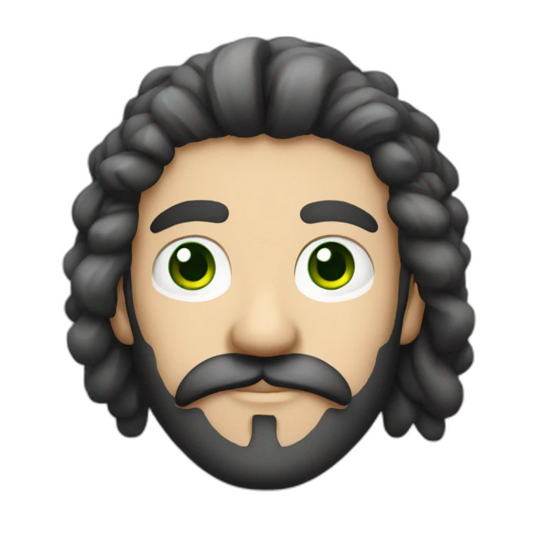 pirata , más blanco de cara, con los ojos verdes. Pelo moreno emoji