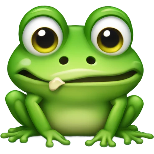 Sad and injured frog emoji
