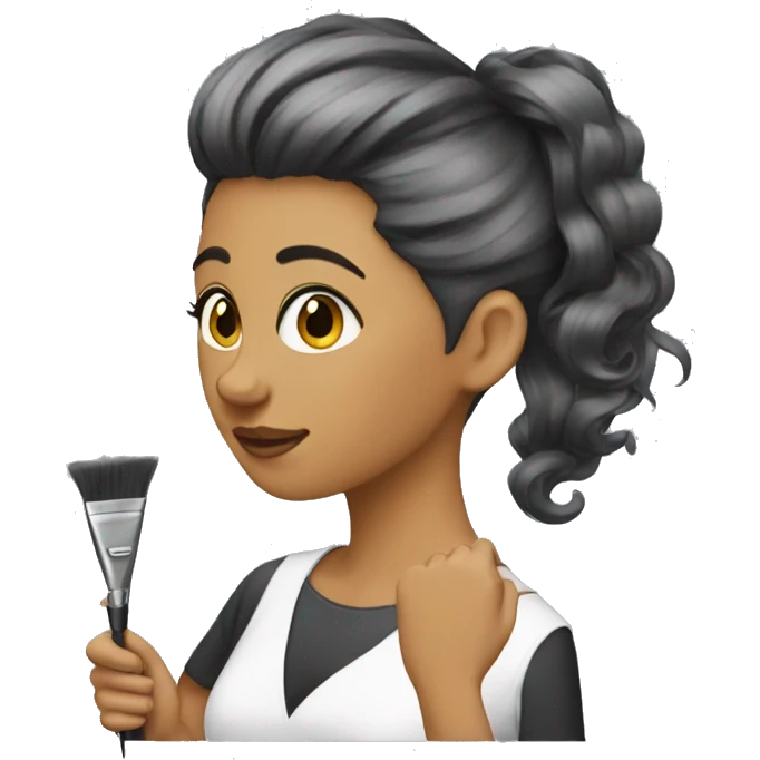 Hairstylist painting ha emoji
