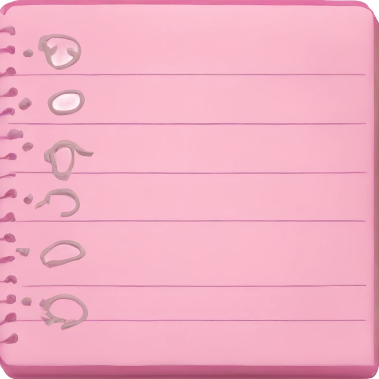 light pink notepad emoji