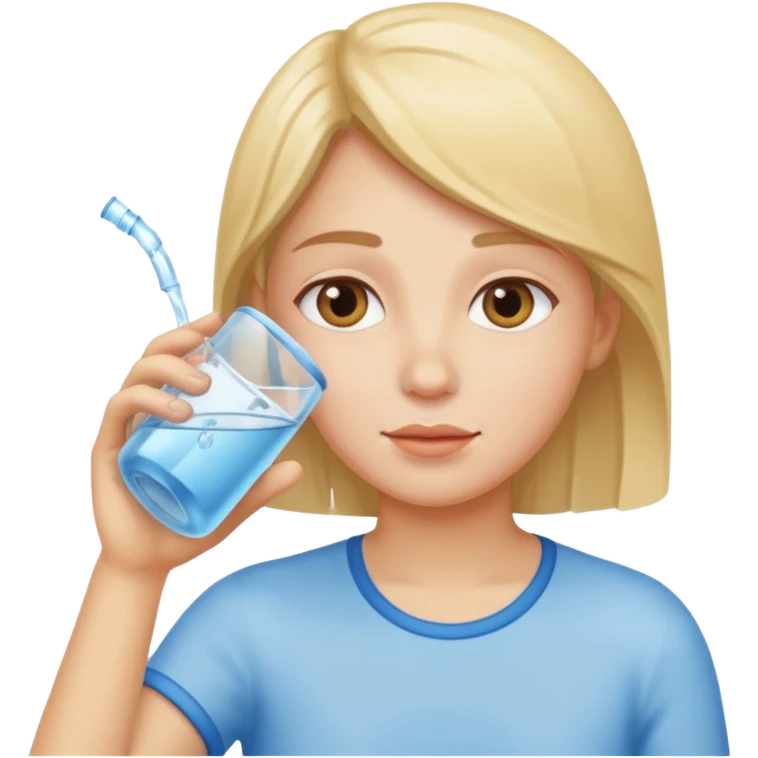 Someone drinking water emoji