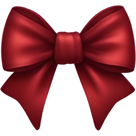 cute dark red bow emoji