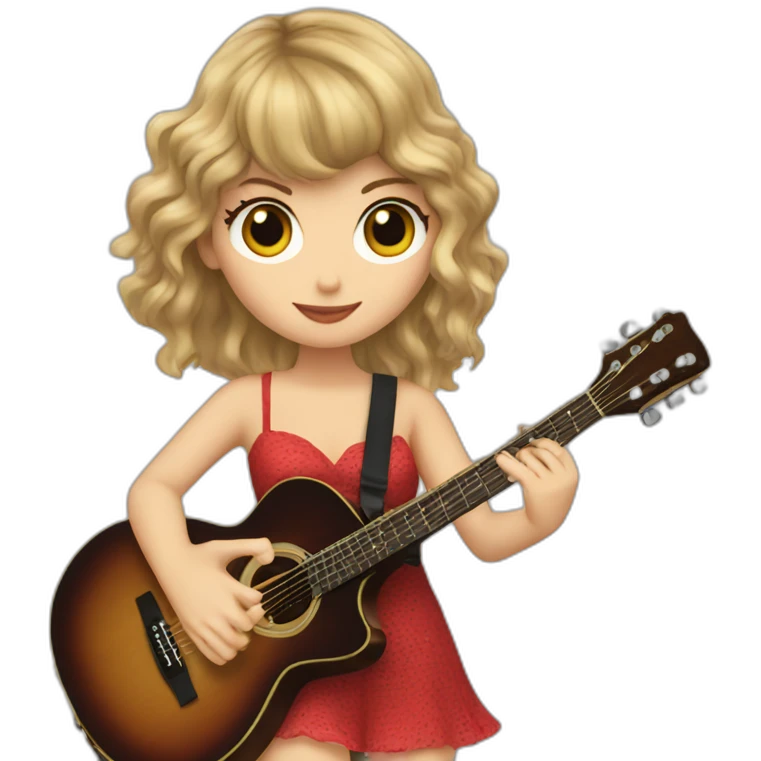 Taylor Swift avec guitare emoji