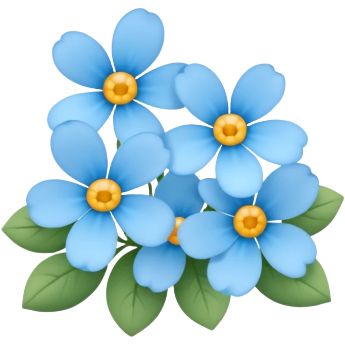 light blue small flowers cute  emoji