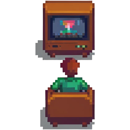 person watching a sci-fi show on TV emoji