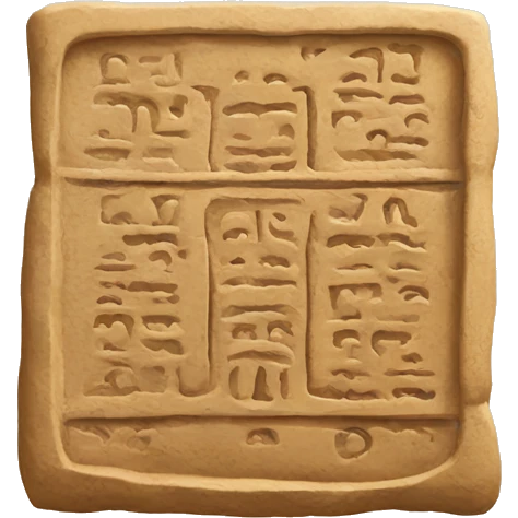 Ancient clay tablet emoji