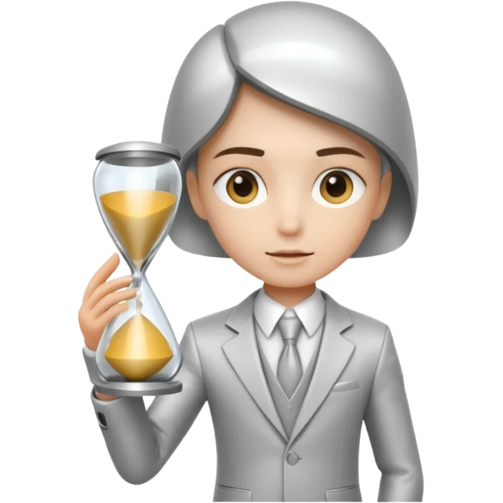 future Explorer with futuristic sandglass emoji