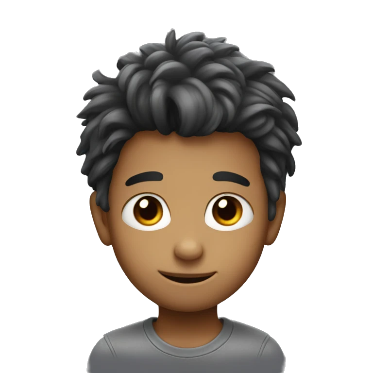 a short boy who looks like a rat with hair emoji
