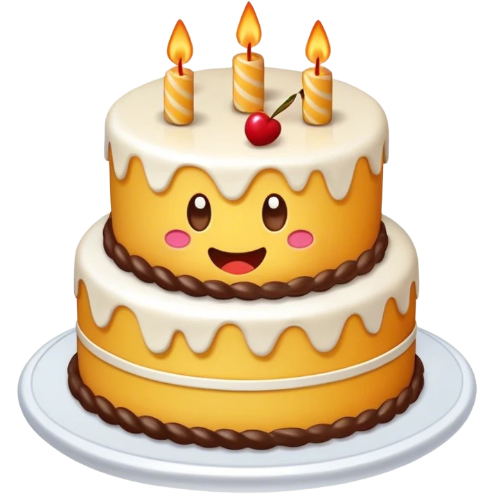 Cake winking emoji