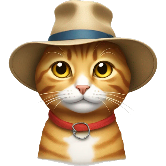 Cat wearing hat emoji