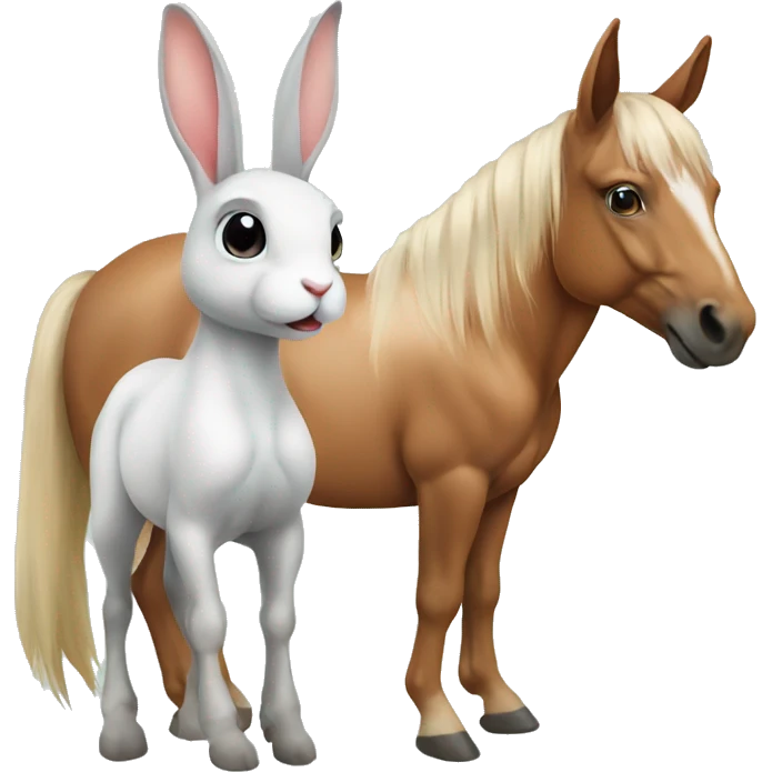 rabbit and horse baby emoji