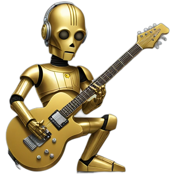 c3p0 playing electric guitar emoji