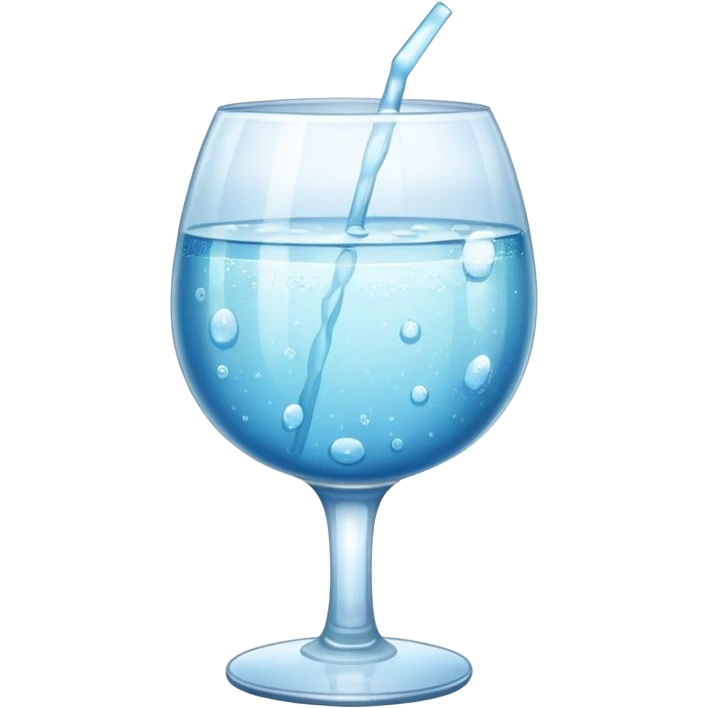 GLASS WITH FIZZ WATER emoji
