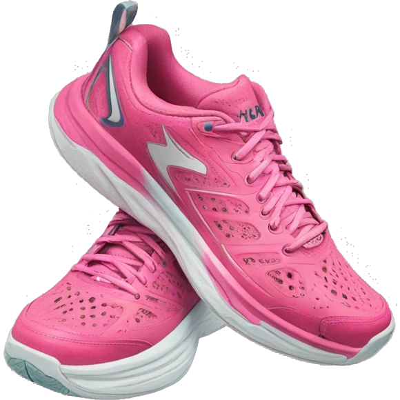 Pink hoka tennis shoes emoji