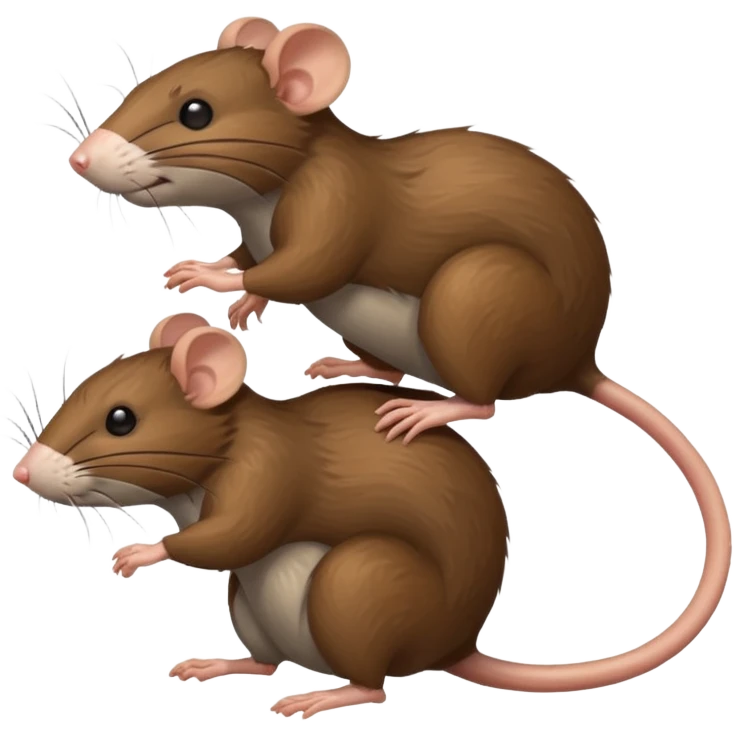 A rat riding another rat emoji