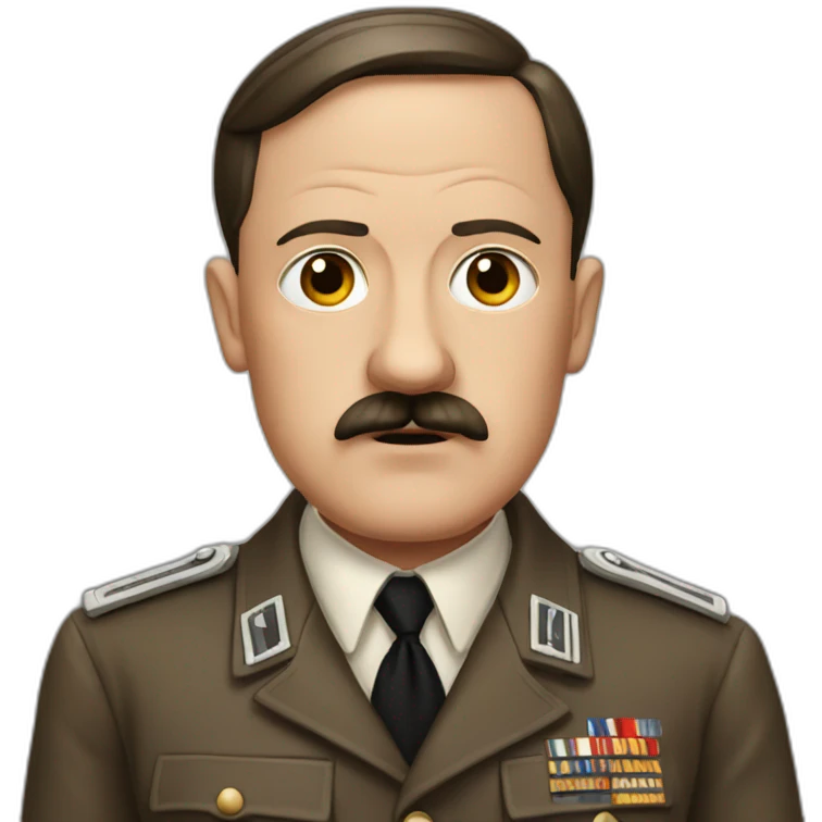 Hitler without mustache emoji