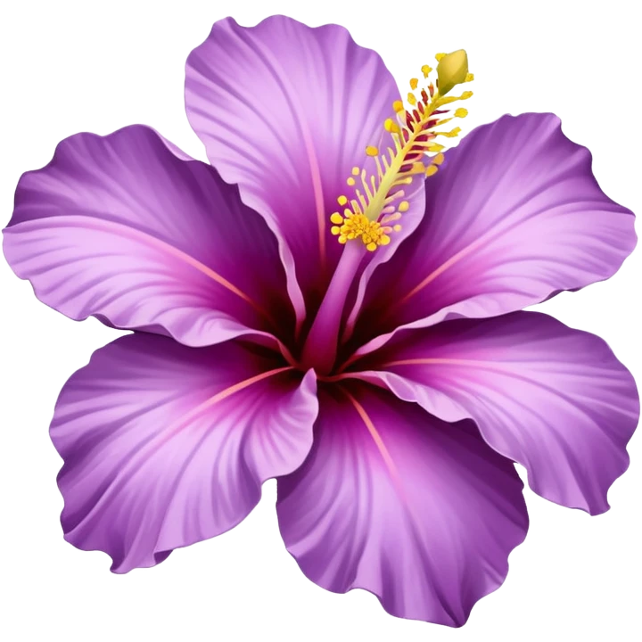 single lilac hibiscus blossom emoji