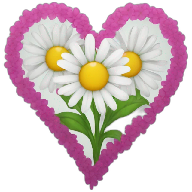daisy heart emoji